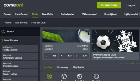 ComeOn sports betting